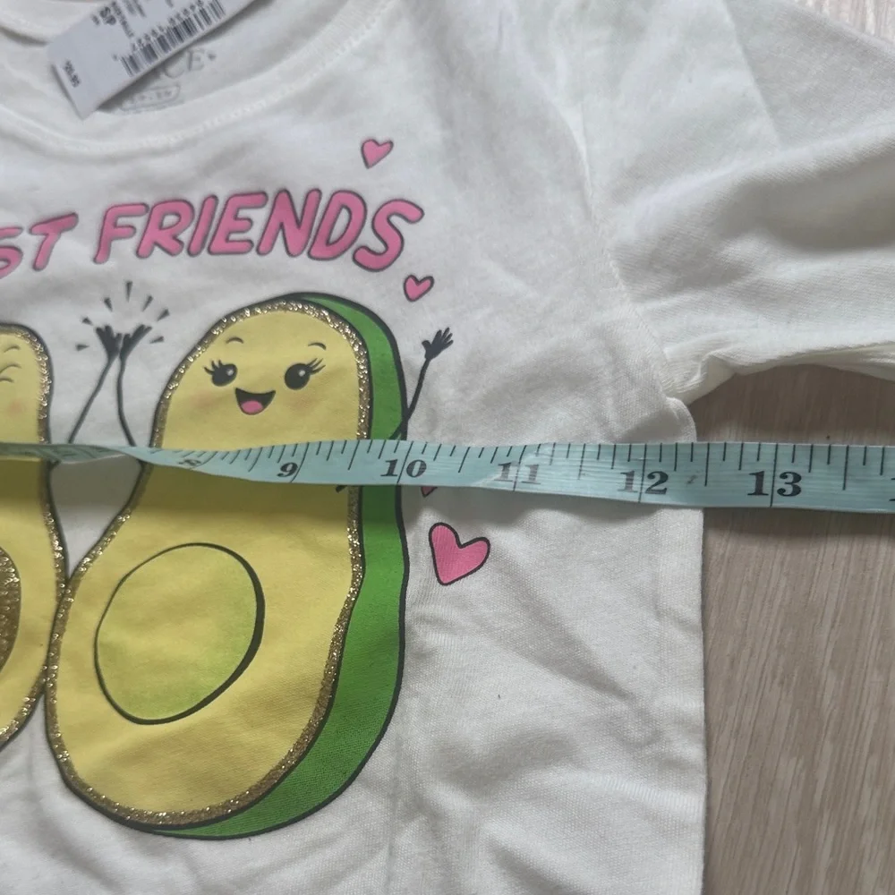 The Children's Place White Avocado Best Friends Long Sleeve Tee